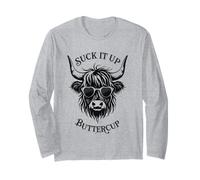 Suck It Up Buttercup Vache Highland Manche Longue