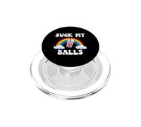 Suck My Balls Boba Tea Citation Humoristique Arc-en-Ciel PopSockets PopGrip pour MagSafe