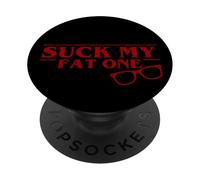 Suck My Fat One Derek Bold Lunettes rétro Rouge PopSockets PopGrip Adhésif