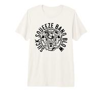 Suck Squeeze Bang Blow Moto V-Twin Engine Skull T-Shirt Haut de Gamme
