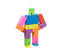 Areaware Micro Cubebot Multicolore - Puzzle en bois moderne pour 6-12 ans - 1 cube - 13 pièces - Idéal pour toute la famille