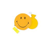 Suck UK Bouillotte Smiley avec housse confortable | Poche chauffante en caoutchouc | Bouillotte pour adultes | Smiley jaune | Soulagement des douleurs dorsales et relaxation | Chauffe-lit | Housse en
