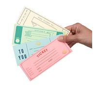 Suck UK Carnet de tickets vierges,Carnet de bons cadeaux,Cartes Date Night,Cadeaux pour lui,Cadeaux pour elle,Carnet de coupons pour petit ami,Carnet de bons d’anniversaire,Couverture rigide