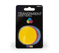 Suck UK CMYK Notes adhésives transparentes | Bloc-notes autocollant de couleur vive | Cyan/Magenta/Jaune | Couche pour faire les couleurs de l'arc-en-ciel