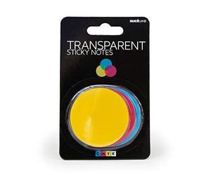 Suck UK CMYK Notes adhésives transparentes | Bloc-notes autocollant de couleur vive | Cyan/Magenta/Jaune | Couche pour faire les couleurs de l'arc-en-ciel
