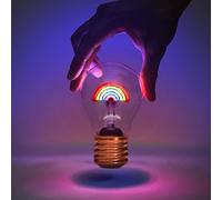 Suck UK Lampe arc-en-ciel - Ampoule arc-en-ciel - Batterie rechargeable sans fil - Ampoule néon LED - Lampe de chevet pour filles - Ampoules Edison de style rétro - Accessoires de chambre à coucher