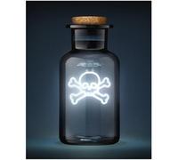 Suck UK Lampe en forme de tête de mort Poison | Décoration gothique et cadeaux | Lumière néon dans la bouteille | Lumières d'Halloween | Accessoires