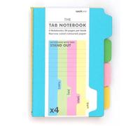 Suck UK Lot de 4 carnets de notes A6 avec onglets - Avec intercalaires - Fournitures scolaires et accessoires de bureau - Liste de choses à faire - Carnet ou planificateur hebdomadaire - Lot de 4