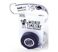 Suck UK Mètre ruban d'histoire du monde - Cadeaux pour enseignants d'histoire - Mètre ruban à mesurer double face de 3 m avec faits historiques - Verrouillage automatique - Cadeaux pour les historiens