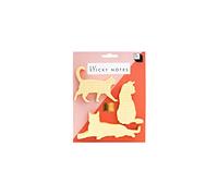 Suck UK - Notes adhésives en forme de chat mignon pour bureau, école et décoration de bureau - Ensemble de papier à notes multi-usage avec motif pointillé, ligné, grille - Cadeau fantaisie idéal pour