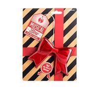 SUCK UK Ruban d'emballage boîte Cadeau/décoration d'anniversaire personnelle Nœud Musical Réutilisable, Polyester, Rouge, 11 x 1,8 x 11 cm