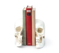 Suck UK Serre-livres en forme de tête de mort | Serre-livres gothiques pour étagères et rangement de livres | Décoration d'intérieur gothique | Décoration d'étagère | Cadeaux pour femme | Serre-livres
