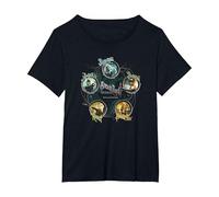Sucker Punch Circles T-Shirt, Femme Grandes Tailles, Noir, 3X
