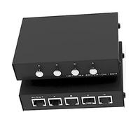 suckoo Câble Ethernet 4 ports RJ45 commutateur réseau 4 en 1 sortie 1 entrée 4 sorties 100 m 1000 m manuel bouton-poussoir Gigabit compatible ordinateur routeur commutateur 1 hôte à la fois