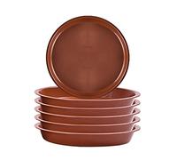 Sucpur Lot de 6 soucoupes rondes en plastique pour pot de fleurs de 30 cm pour intérieur et extérieur, durables et robustes