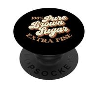 Sucre Brun 100% Pur - Mois de l'histoire des Noirs - Racines africaines PopSockets PopGrip Adhésif