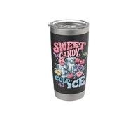 Sucre comme Candy, Froid Glaçon - Design Amour Gobelet isotherme en acier inoxydable double paroi