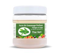 Sucre de Gommage Corps 600g deliktess®- Exfoliant au Sucre Naturel & Beurre de Karité Bio - Body Scrub Hydratant Spa - 18 Parfums au choix (Thé vert)