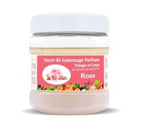 Sucre de Gommage Corps 600g deliktess®- Exfoliant au Sucre Naturel & Beurre de Karité Bio - Body Scrub Hydratant Spa - 18 Parfums au choix (Rose)