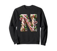 Sucre d'orge de Noël Lettre N Joyful Holiday Sweatshirt