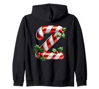 Sucre d'orge de Noël Lettre Z Esprit Festif Sweat à Capuche