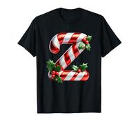 Sucre d'orge de Noël Lettre Z Esprit Festif T-Shirt