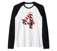 Sucre d'orge de Noël numéro Quatre Manche Raglan