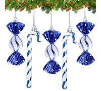 Sucre d'orge Deco Noel, 12 Pièces Sucre d'orge pour Sapin de Noël, Candy Cane, Decoration Noel Sapin, Canne a Sucre Noel, Décorations d'arbre en Canne à Sucre avec Paillettes, Pendentif Suspension