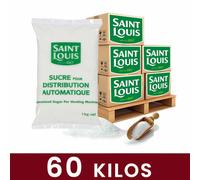 Sucre en Poudre Cristal Saint Louis pour Distributeur Automatique - 60 paquets - 60 Kg