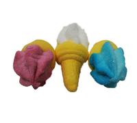 Sucre mousseux Mellow cornets de glace au bacon multicolores triple assortiment 125g