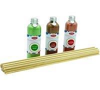 Sucre pour barbe à papa - 3 x 230 g - Pour machine à barbe à papa - Avec 50 bâtonnets (set 2 pommes, cola, cerise + 50 bâtonnets).
