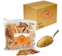 Sucre & Proverbes 20tipici - 1000 Sachets de Sucre de Canne de 5gr avec Phrases Italiennes & Citations 5kg - Sachets Monodoses 10 Paquet x 500G (5KG/1000 Sachets, CASSONADE)