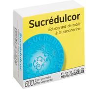 Sucrédulcor Édulcorant De Table À La Saccharine 600 Comprimés Effervescents