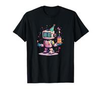 Sucrée surprise de robot avec un gâteau d'anniversaire pour un costume amusant T-Shirt
