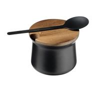 Sucrier APS -Grand- env. 20 x 13 cm, hauteur 5,5 cm Acier inoxydable mat avec une cuillère