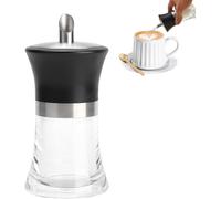Sucrier Doseur, 100 ml Sucrier pour Sucre en Poudre, Saupoudreuse Sucre avec Buse en Acier Inoxydable, Transparent Acrylique Distributeur de Sucre pour Restaurant, Cuisine et Bar à Café