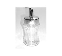 Sucrier doseur verre couvercle chromé *