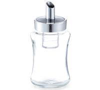 Sucrier en verre avec éléments en argent, récipient à sucre, confiserie moderne et design.