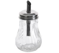 Sucrier en verre - ORION - 190ml - Distributeur en acier inoxydable - Pratique et décoratif