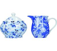 Sucrier et pot à lait en porcelaine de Hampton
