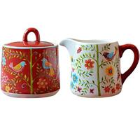 Sucrier, Sucrier en Céramique avec Couvercle Et Pot à Lait, Ensembles De Crémier Et De Sucre, Pot De Crème Et De Sucre, Pot De Sucre De Pichet De Crémier, Serv, Milk Jug+Sugar Bowl