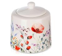 Sucrier Vilde - Couvercle pratique - 9 5 x 9 5 x 9 5 cm - Blanc