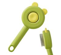 Sucritude Brosse Slicker pour Chien | Doux Avec Bouton De Liberation,Peigne à Aiguilles Courbées pour Chiots | Pour Toilettage Des Chiens Et Chats À Poils Longs Ou Courts Lors Du Bain