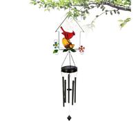 Sucritude Carillon à Vent Solaire,Décoration avec Design D'Oiseau,Carillon à Vent Solaire Colibri - pour Cadeaux De Bas De Noël Maman Grand-Mère Anniversaire Jardin Cour