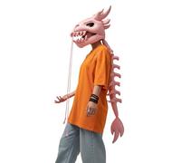 Sucritude Costume Doudou Squelette de Dinosaure | Accessoire Tête Crâne et Colonne Vertébrale 3D - Vêtement Squelette Dinosaure Réaliste Et Portable - pour Fête Halloween Déguisement et Divertissement