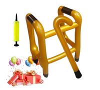 Sucritude Déambulateur Gonflable, Canne Déambulateur Accessoire Carnaval, Fausse Canne Farce Soufflable pour Fête Halloween Femmes Personnes Âgées Papa Carnaval Adulte