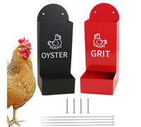 Sucritude Distributeur De Coquilles D'Huîtres pour Poules | Porte-Gravier pour Poules en 2 Pièces | Distributeur Anti-Fuites Robust avec Récipient Semi-Fermé - Accessoires Alimentation pour Poules