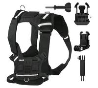 Sucritude Harnais pour Caméra De Chien | Ajustable avec Base De Montage | Harnais avec Sangle Caméra pour Chiot,pour Marche Extérieur Dressage Voyage Quotidien Aventure Sports Photo