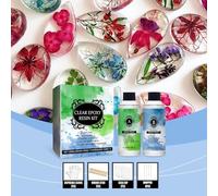 Sucritude Kit De Résine Époxy 2x100ml | Kit Époxy Transparent Autolissant Antijaunissement Durcisseur Rapide | Pour Art Bijoux Creation Table Rivière