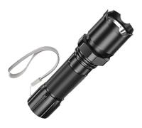 Sucritude Lampe de poche ultra lumineuse, forte lampe de poche - Lampe extérieure LED rechargeable USB - Torche à LED puissante portable, lampe de poche à main avec lumière latérale pour le camping,